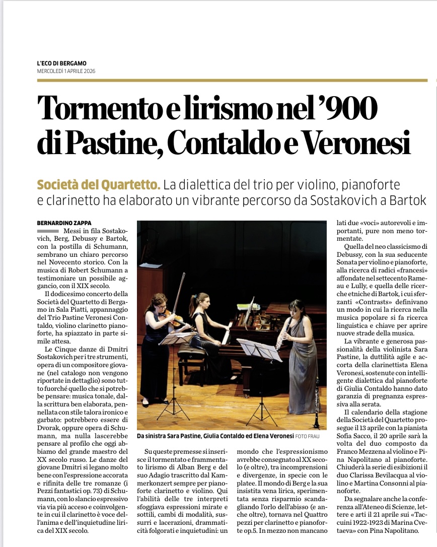Veronesi Pastine Contaldo - Bergamo 30.03.2026